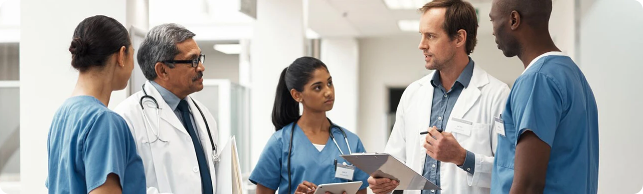 Med Art, Pakistan medical team of doctors and nurses collaborating in a hospital