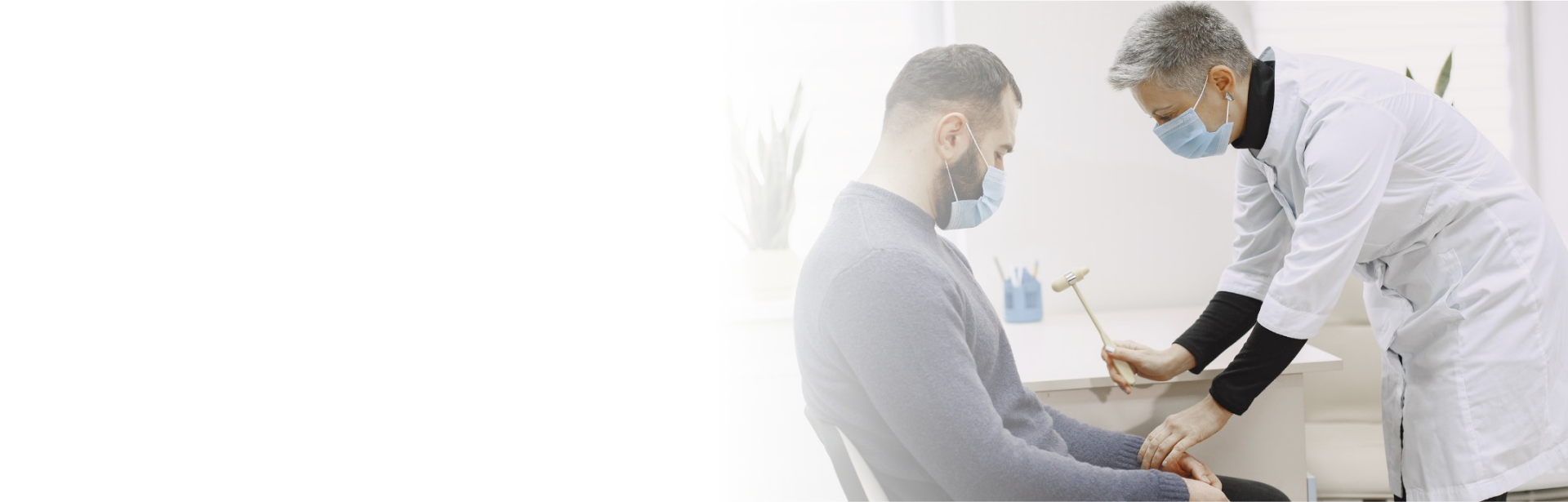 Physician examining a patient during a consultation
